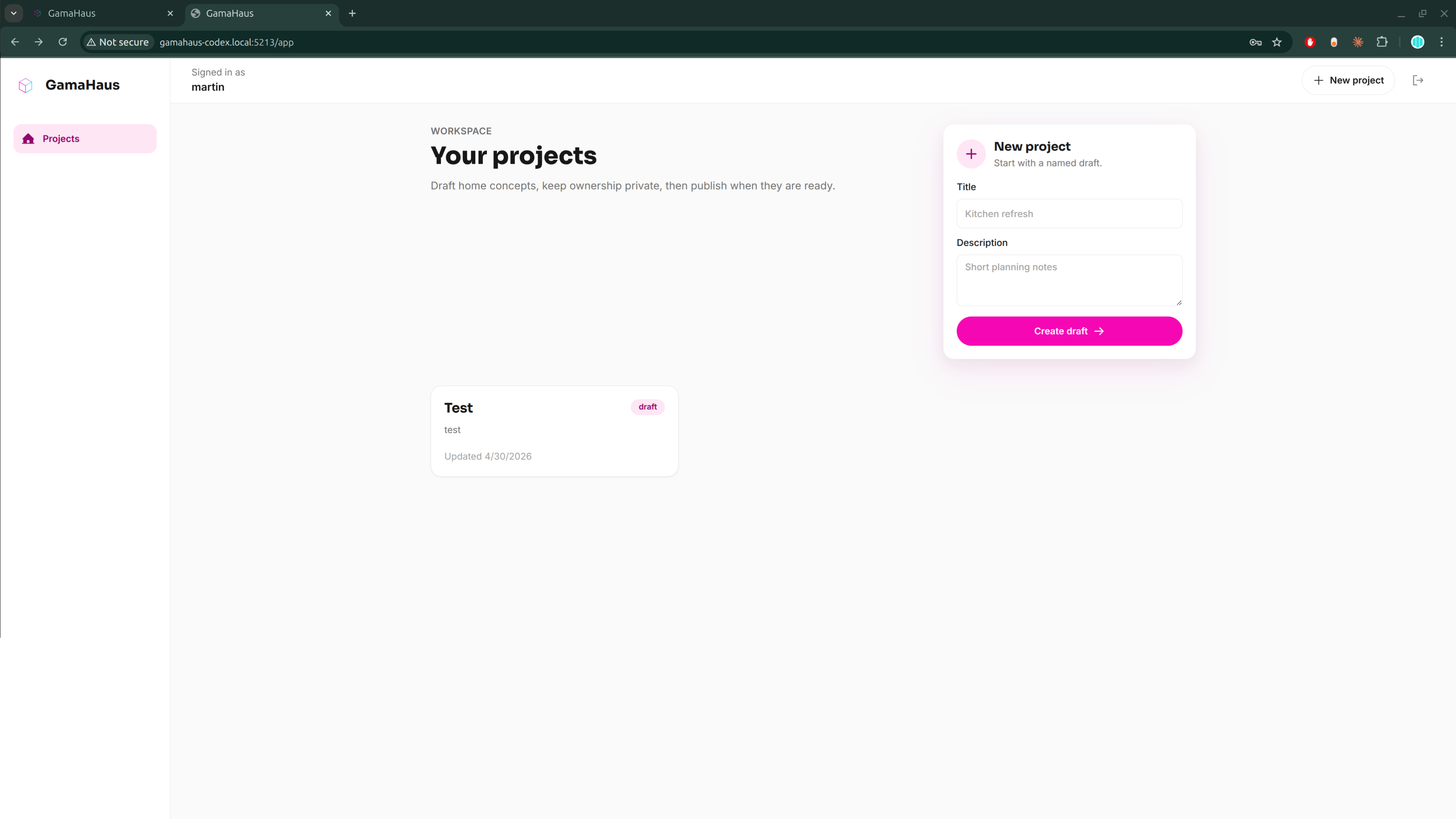 Codex’s dashboard